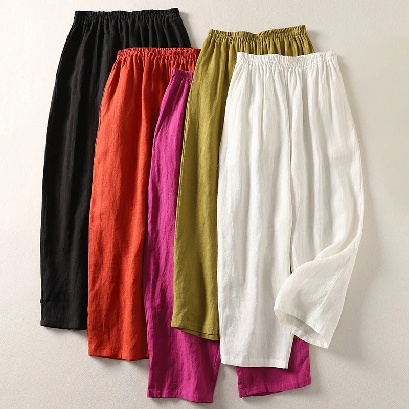 Pantaloni Fluide Taille Élastique Catherine