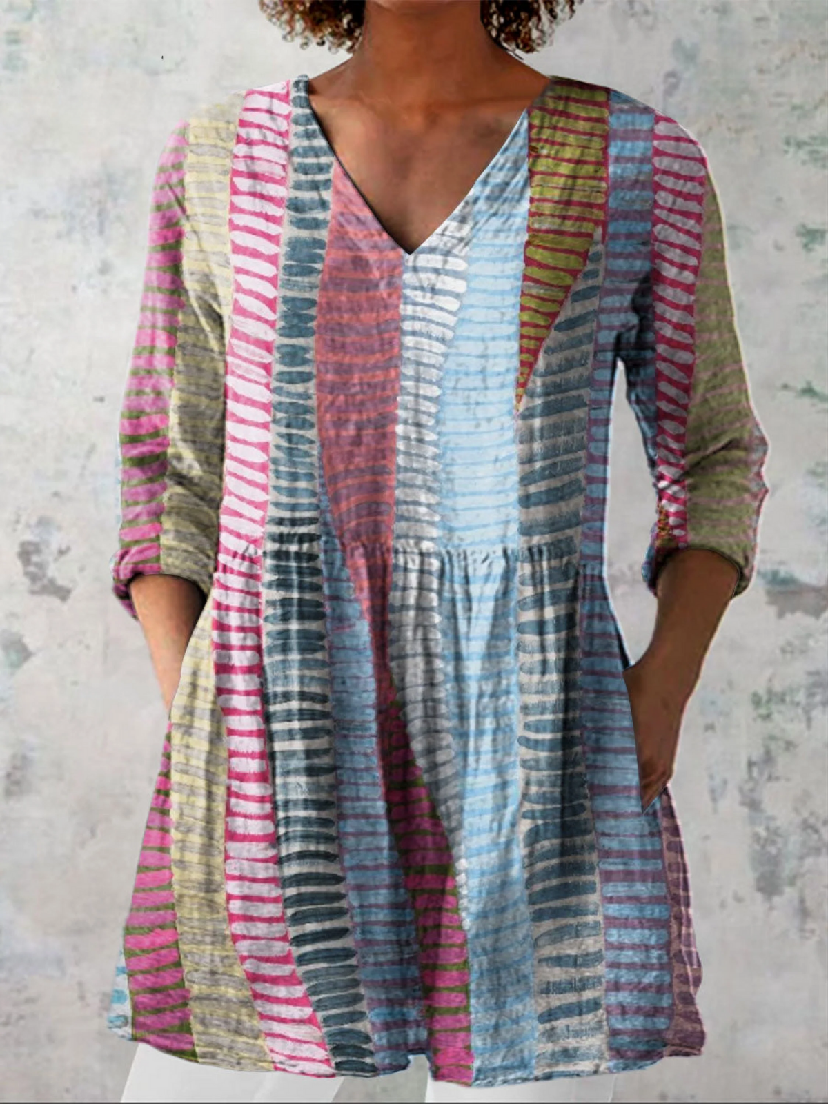 Blouse Lungo Col V Fluide Véronique
