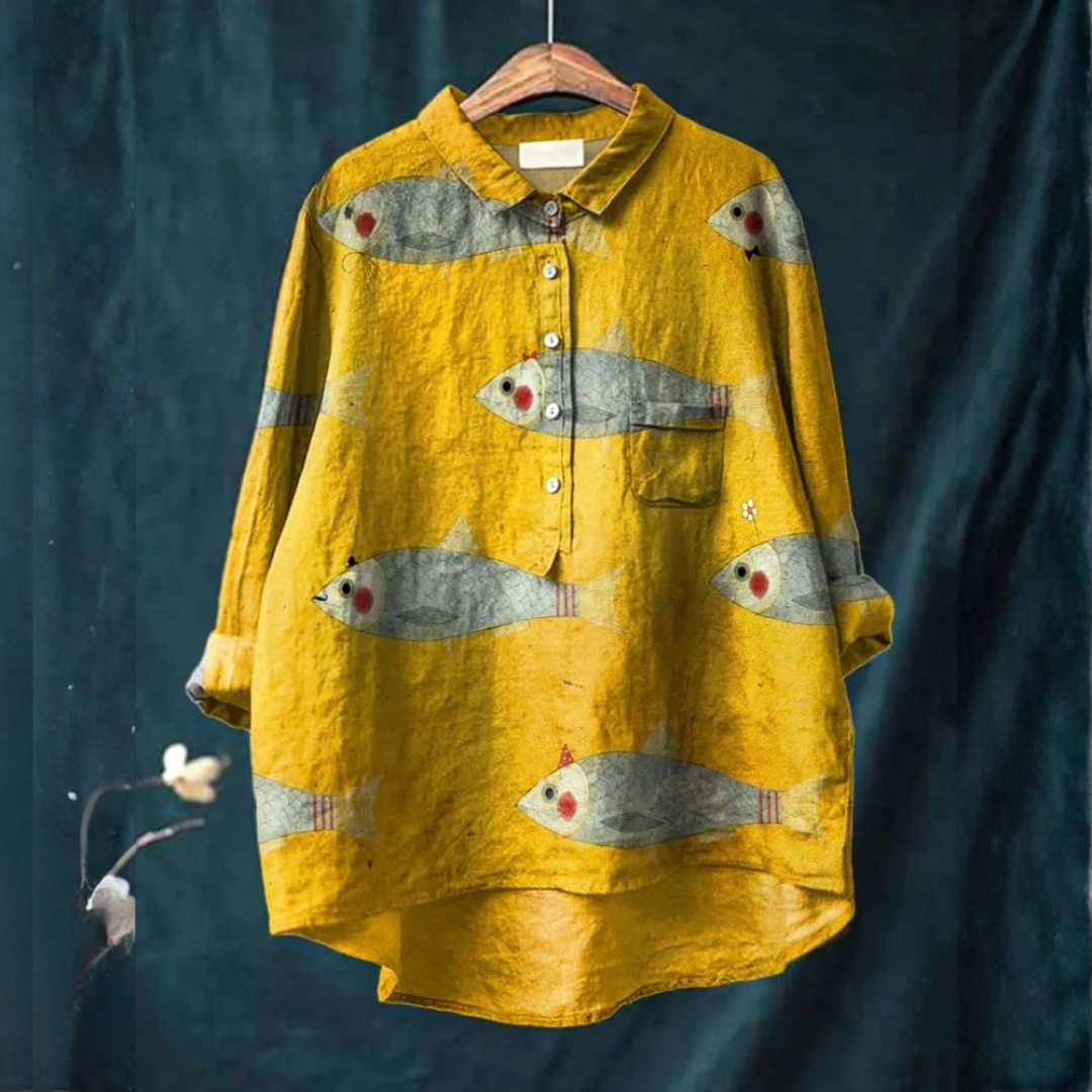 Camicia Elegante à Motivo Élodie