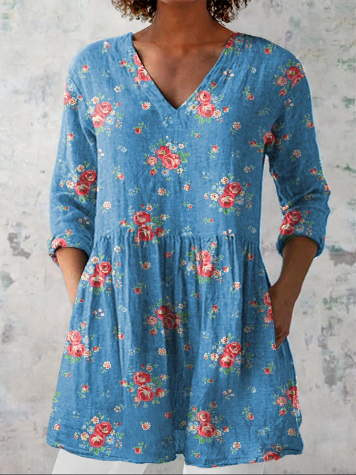 Blouse Lungo Col V Sandrine