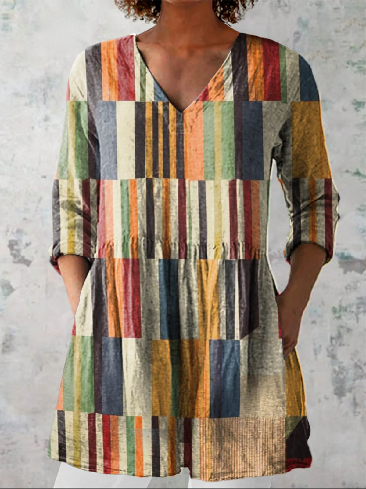 Blouse Lungo Fluide Col V Charlotte