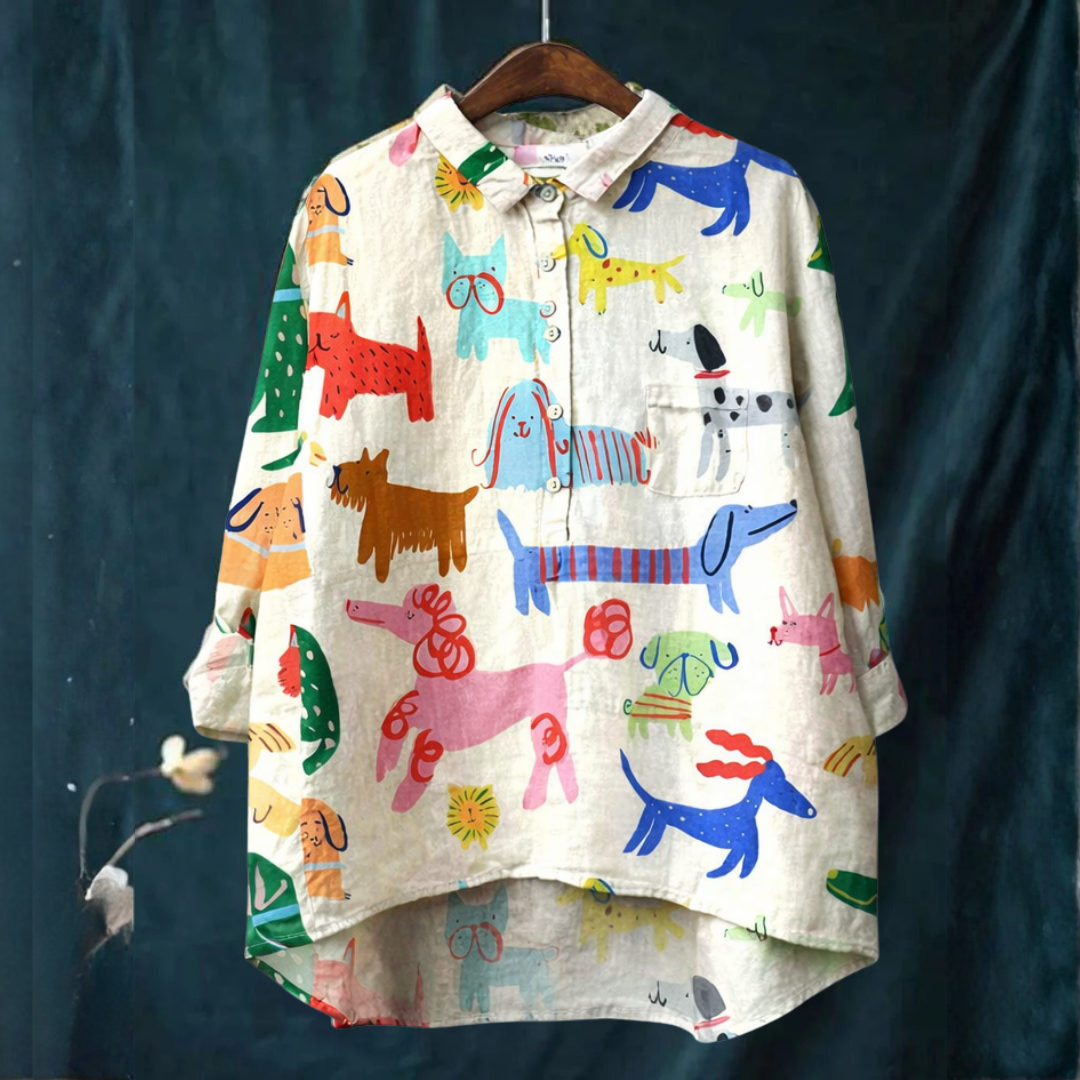 Camicia Elegante à Motivo Garance