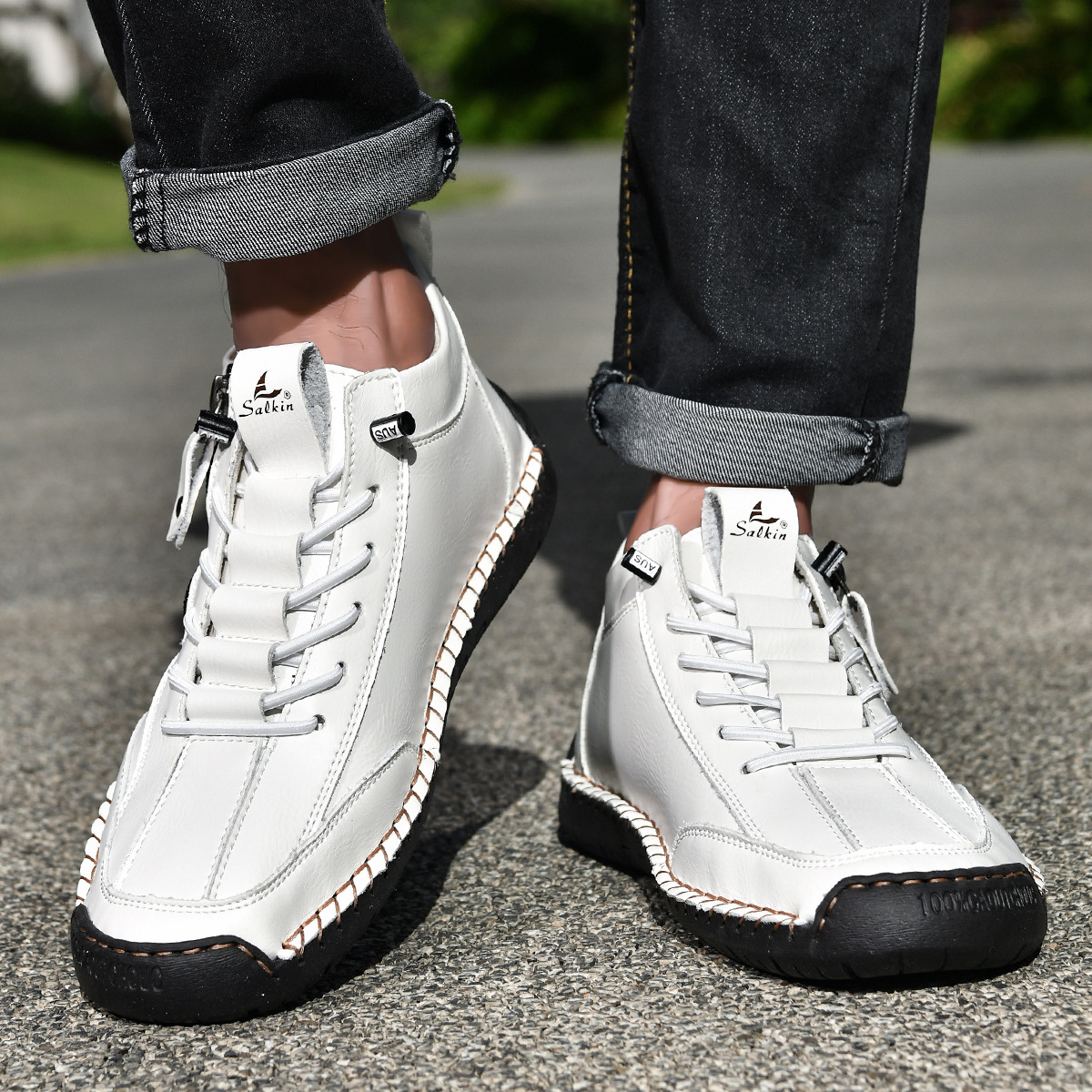Scarpe en Nabuk avec Zip pour Homme