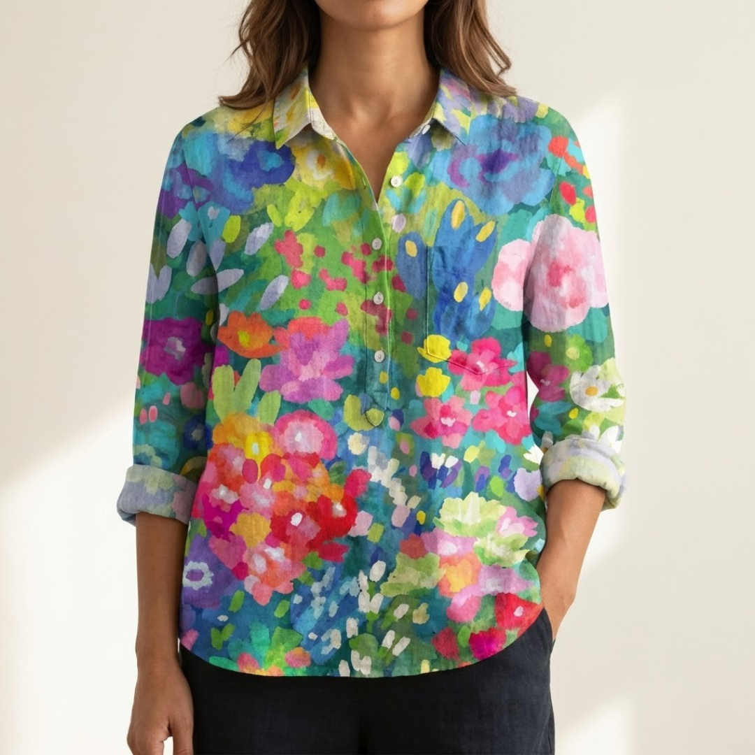 Camicia Elegante à Motivo Capucine