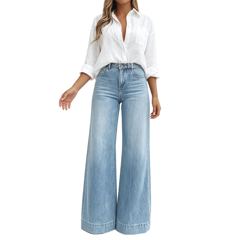 Ginevra | Jeans Gamba Larga Effetto Allungante