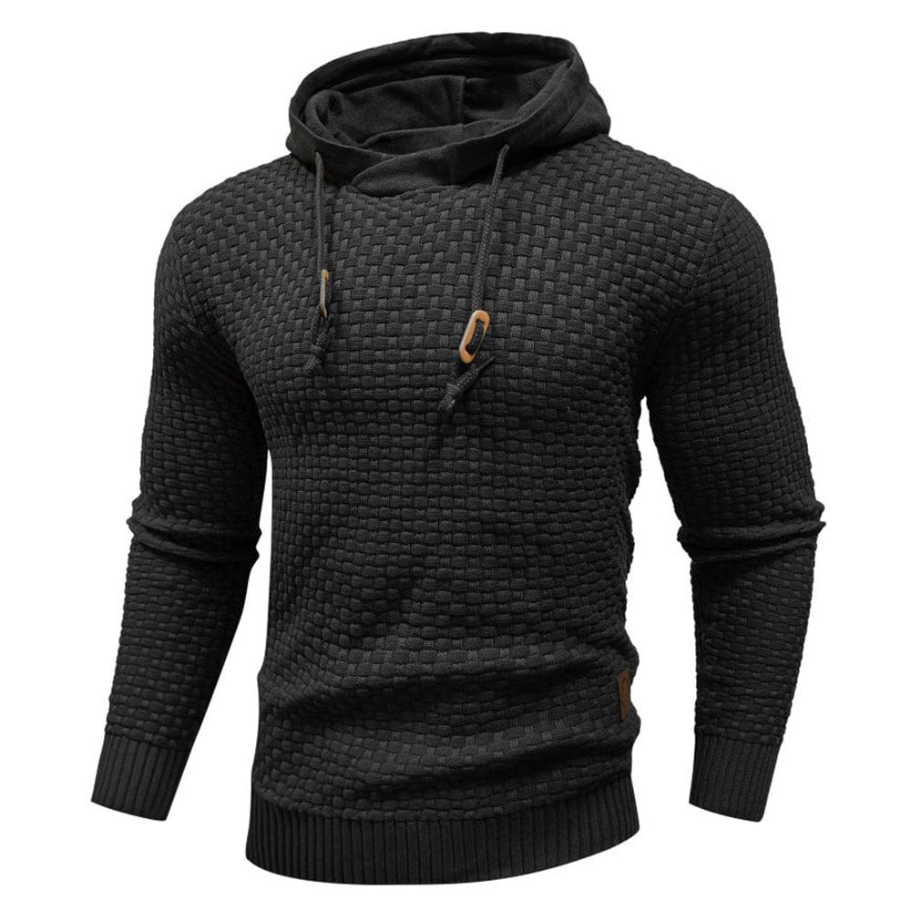 SWEAT À CAPUCHE CLASSIQUE EN LAINE POUR HOMME
