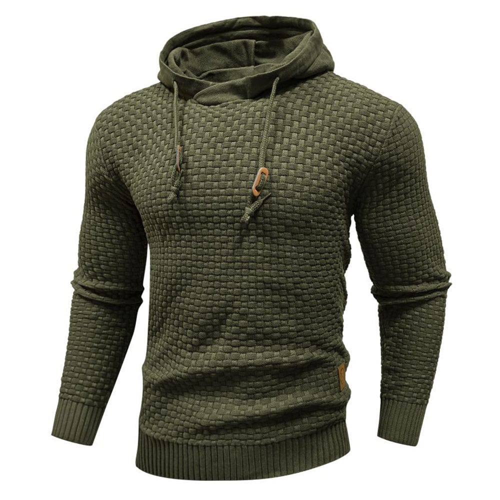 SWEAT À CAPUCHE CLASSIQUE EN LAINE POUR HOMME