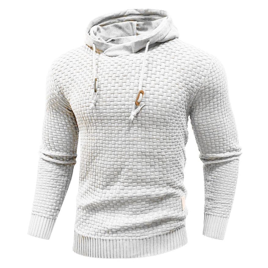 SWEAT À CAPUCHE CLASSIQUE EN LAINE POUR HOMME