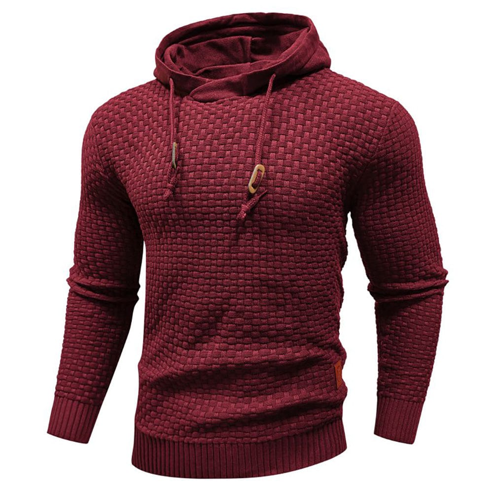 SWEAT À CAPUCHE CLASSIQUE EN LAINE POUR HOMME