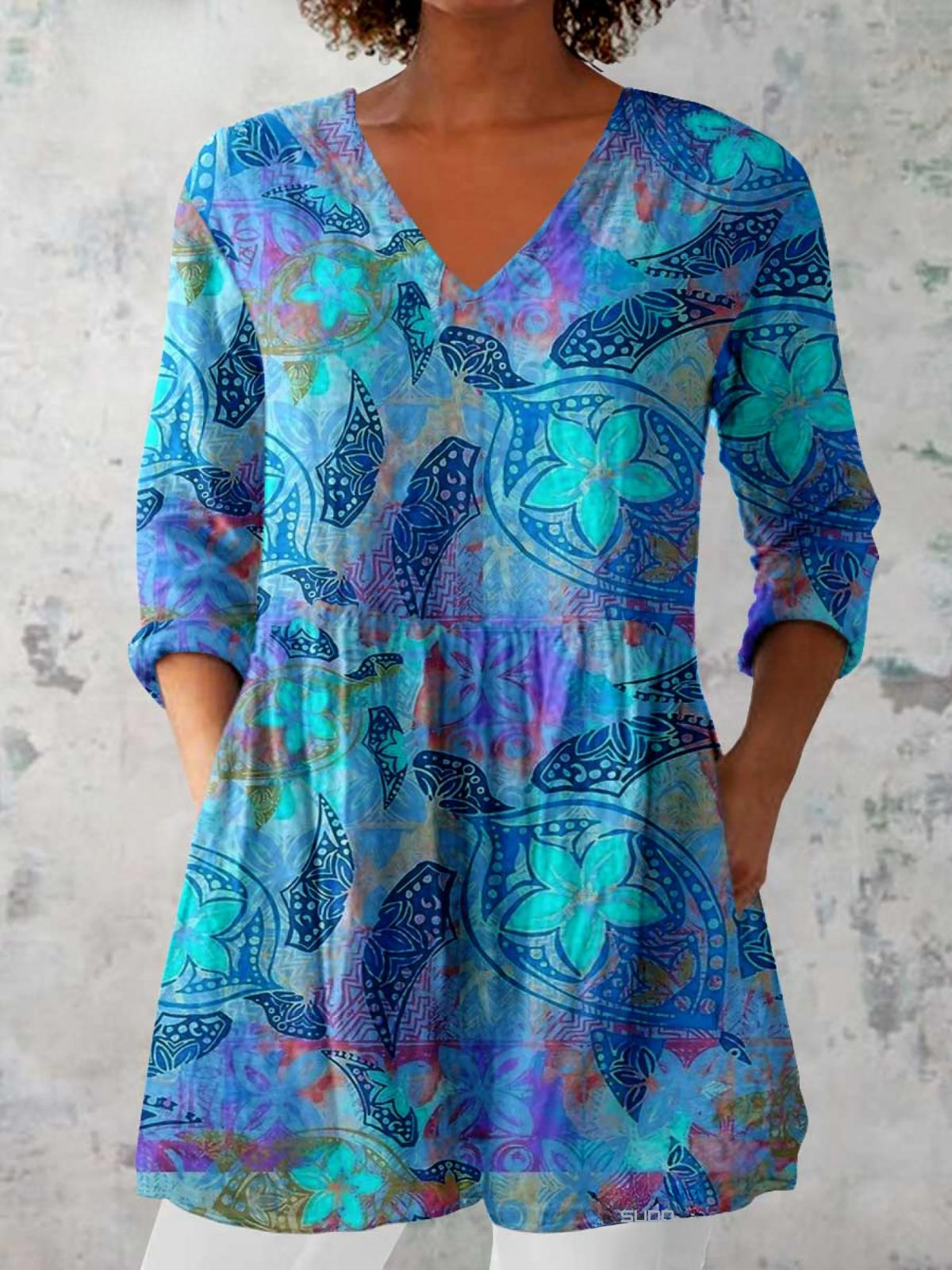 Blouse Lungo Col V Fluide Isabelle