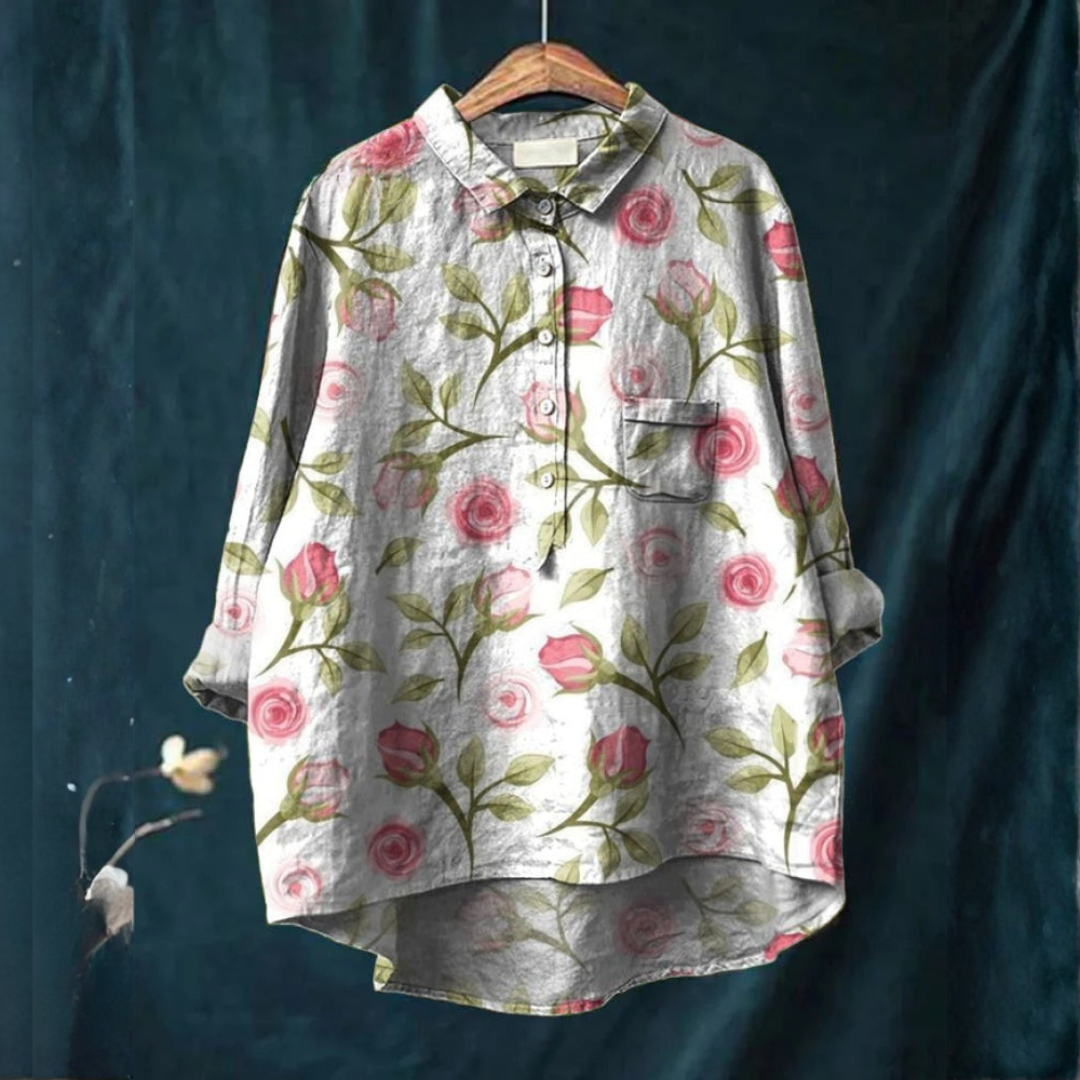 Camicia Elegante à Motivo Charlène