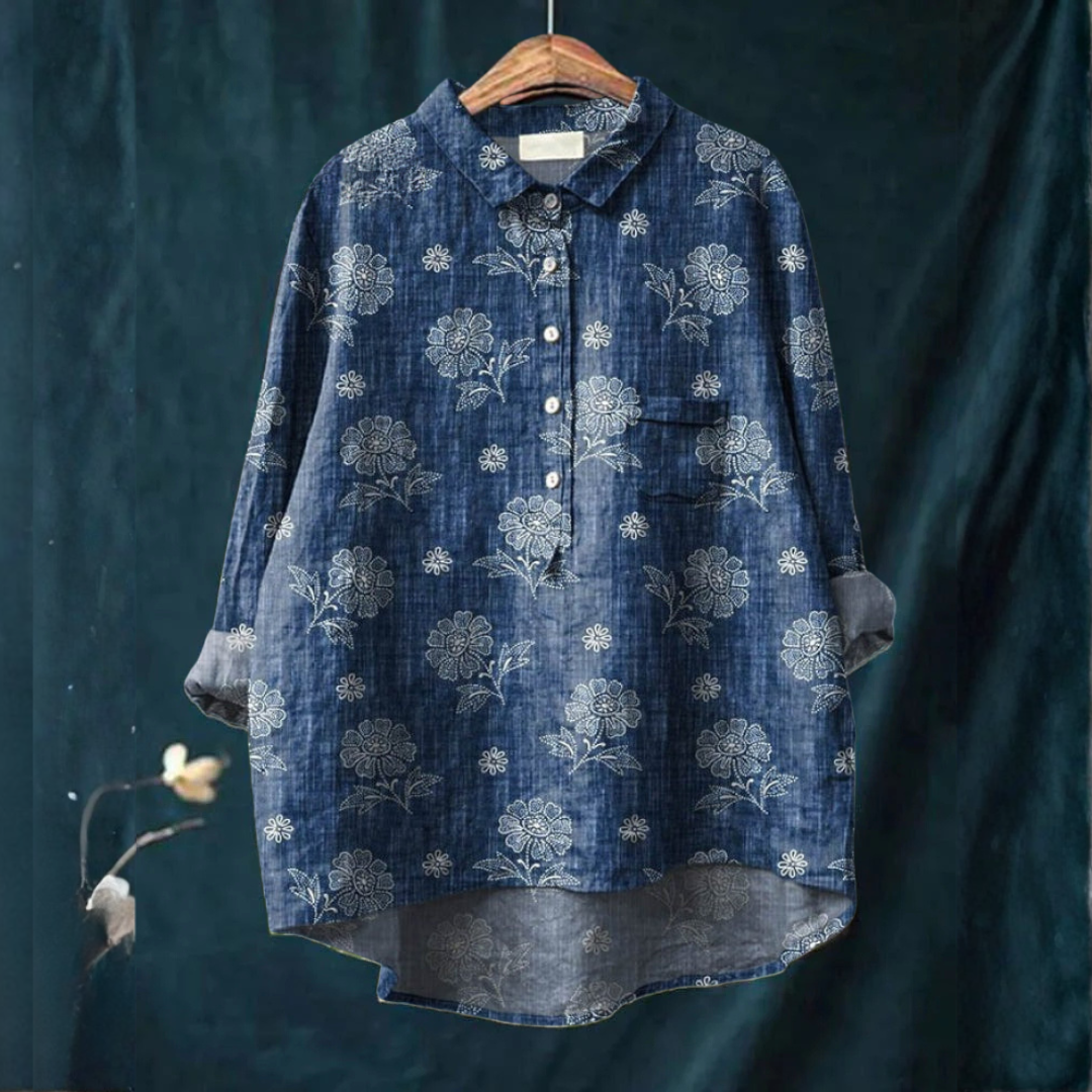 Camicia Elegante à Motivo Rosalie
