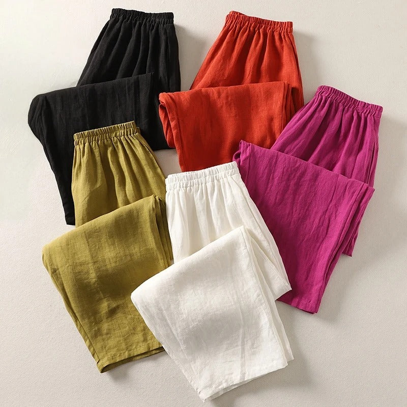 Pantaloni Fluide Taille Élastique Catherine