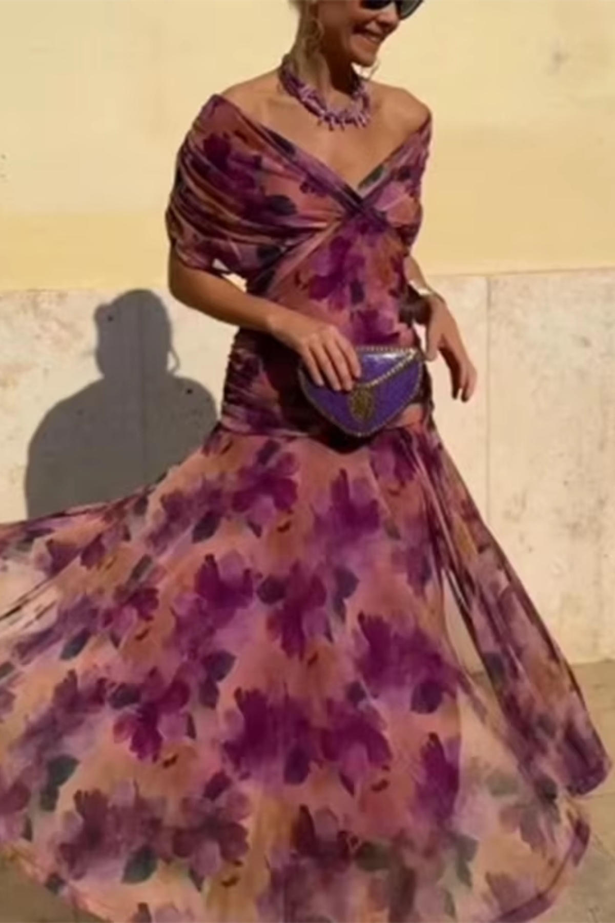 Abito Lungo Floreale Vaporeuse Christine
