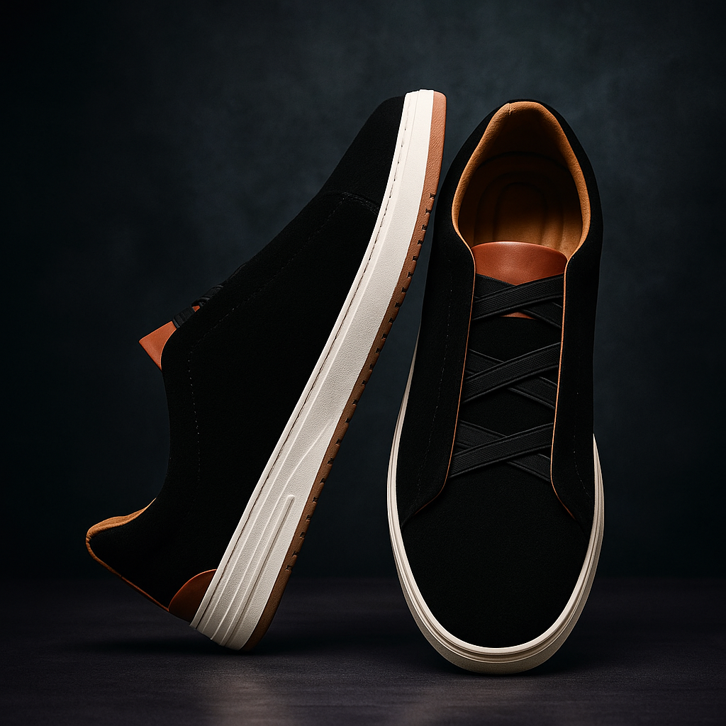 Scarpe sans Lacets en Daim pour Homme