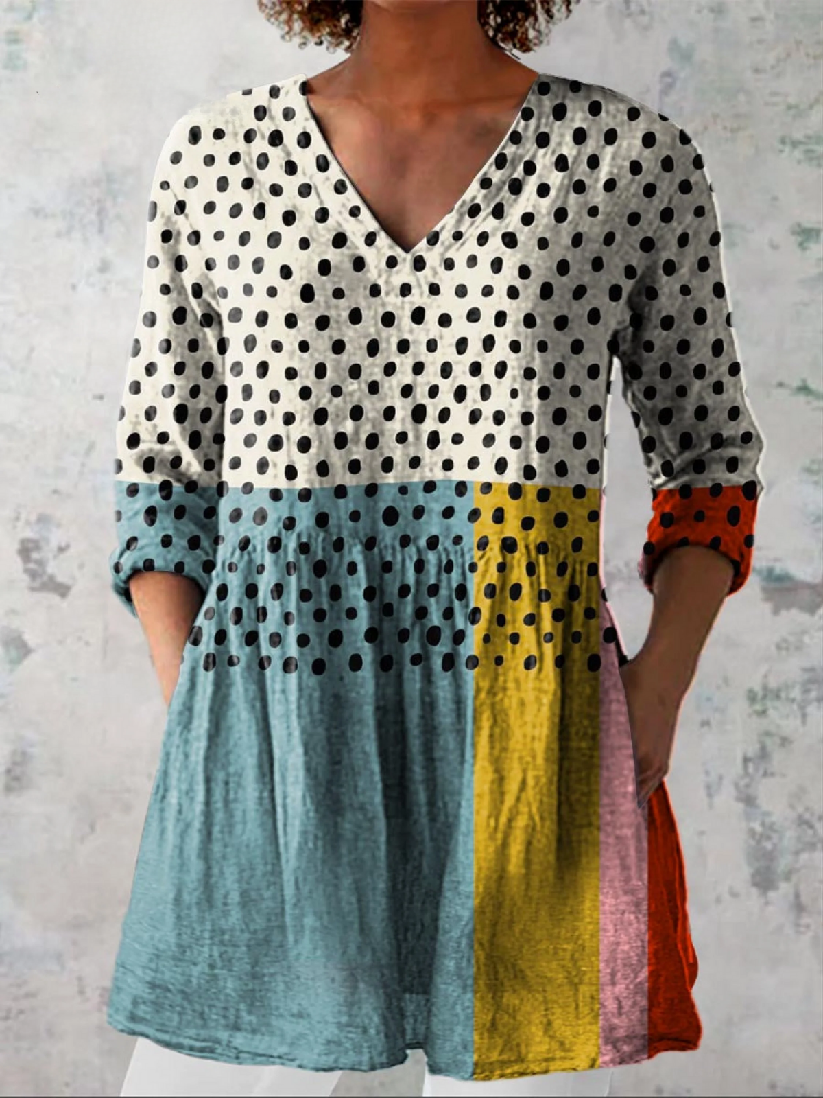 Blouse Fluide Lungo Col V Sophie