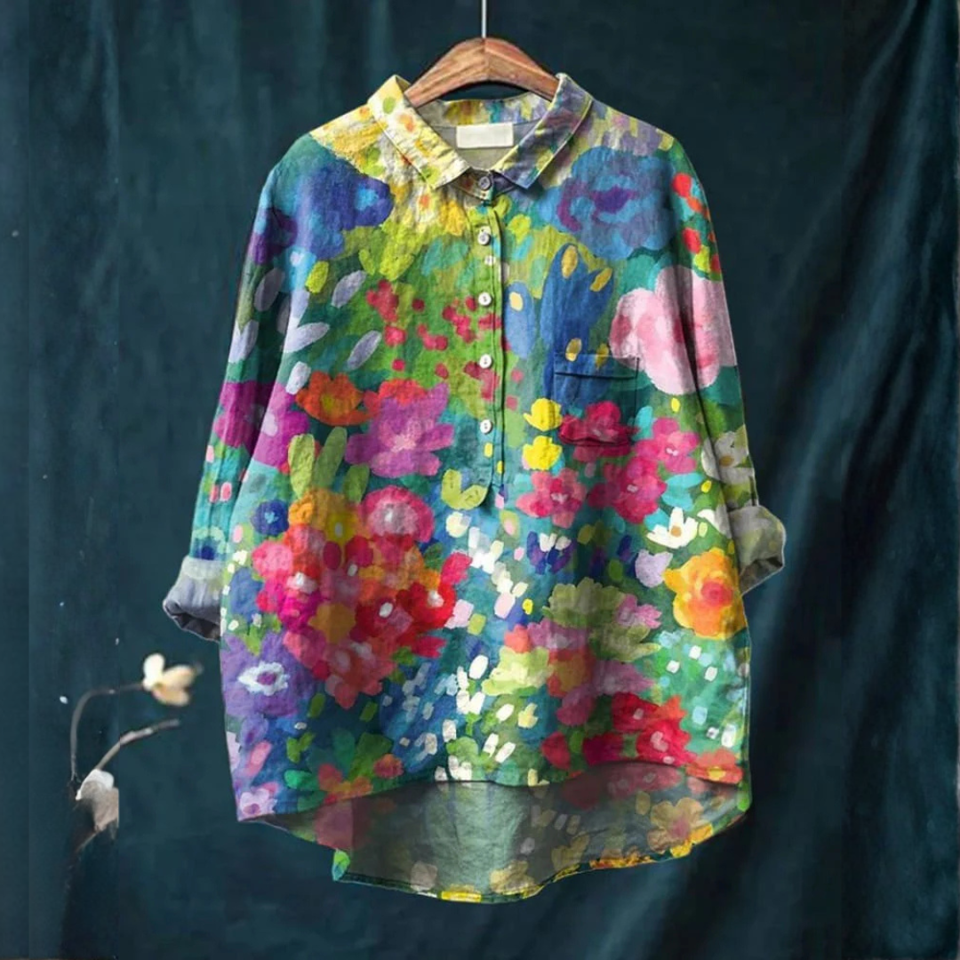 Camicia Elegante à Motivo Capucine