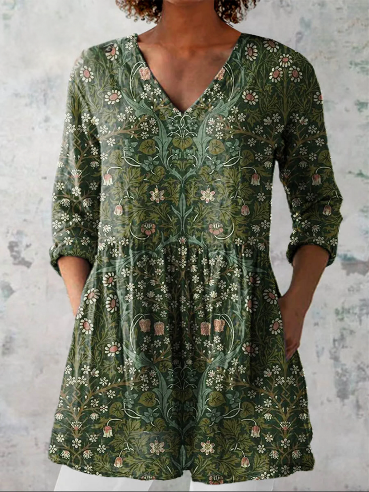 Blouse Lungo Fluide Col en V Margot