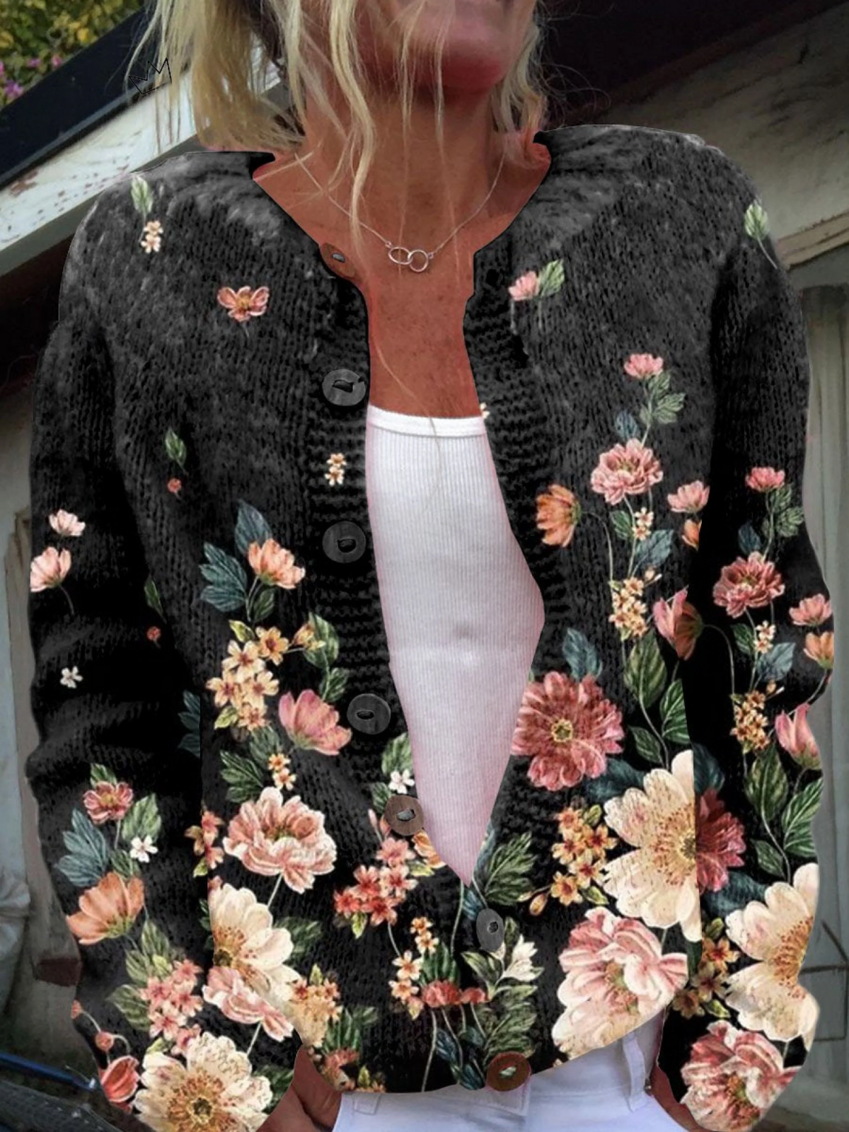 Olivia | Cardigan Floreale Vintage