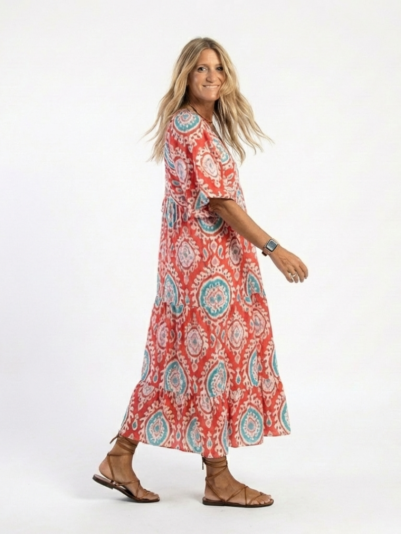 Abito midi à imprimé paisley Zaria