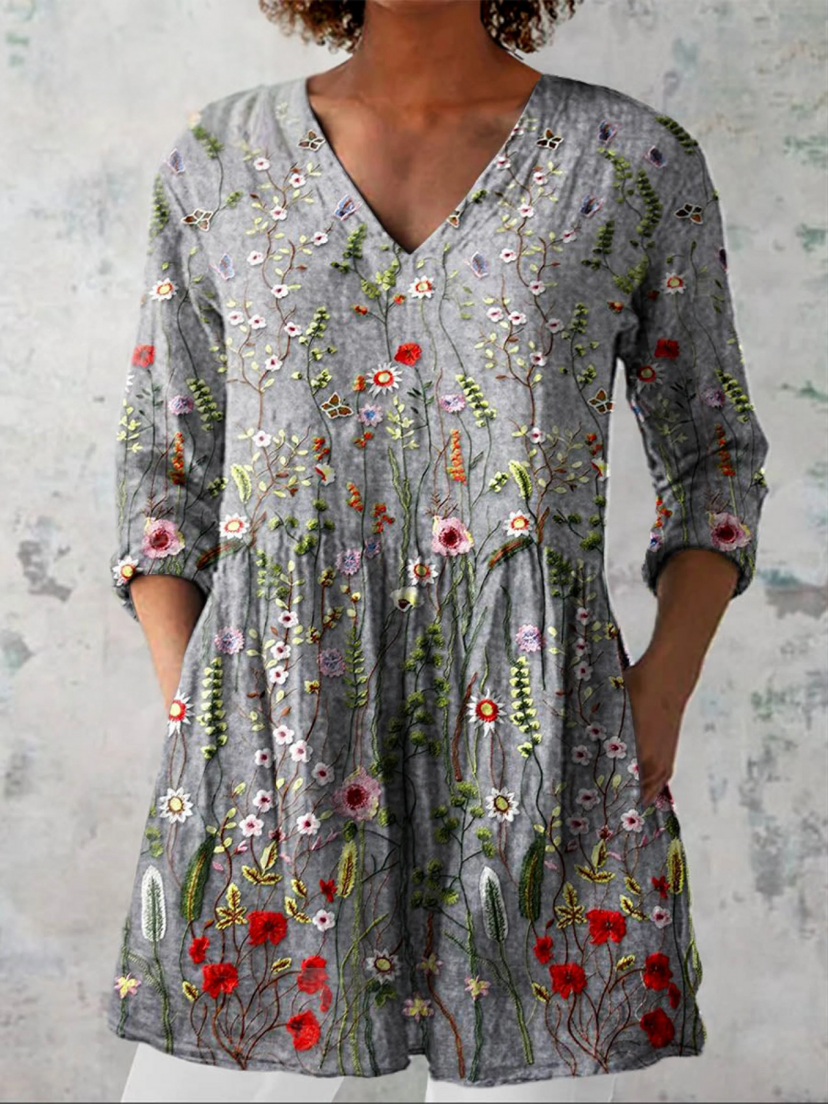 Blouse Lungo Décolleté V Fluide Manon