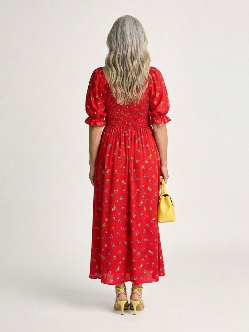 Bellori Milano | Abito Midi à Manches Bouffantes Delphine