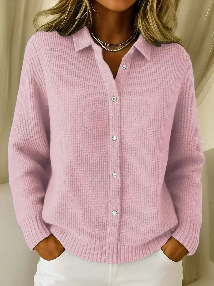 Carmen - Gilet in Maglia Texturé con Bottoni