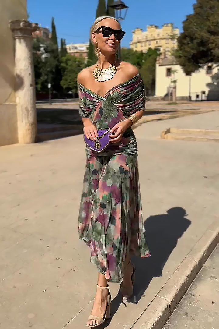 Abito Lungo Floreale Vaporeuse Christine