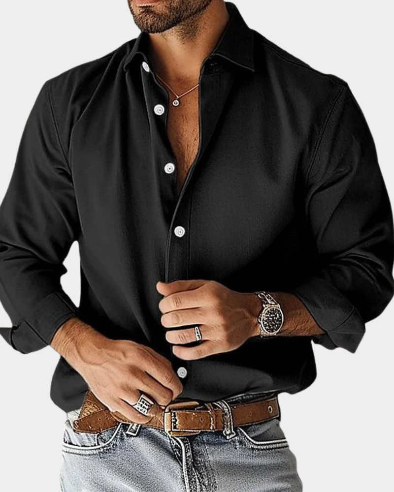 CHEMISE BOUTONNÉE ÉTIREMENT COUPE SLIM POUR HOMME