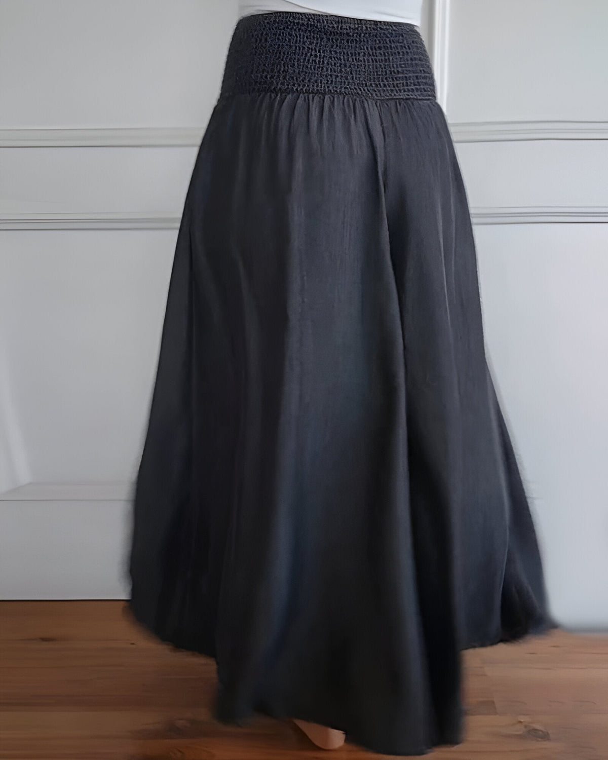 Pantaloni large pour femme avec taille smockée