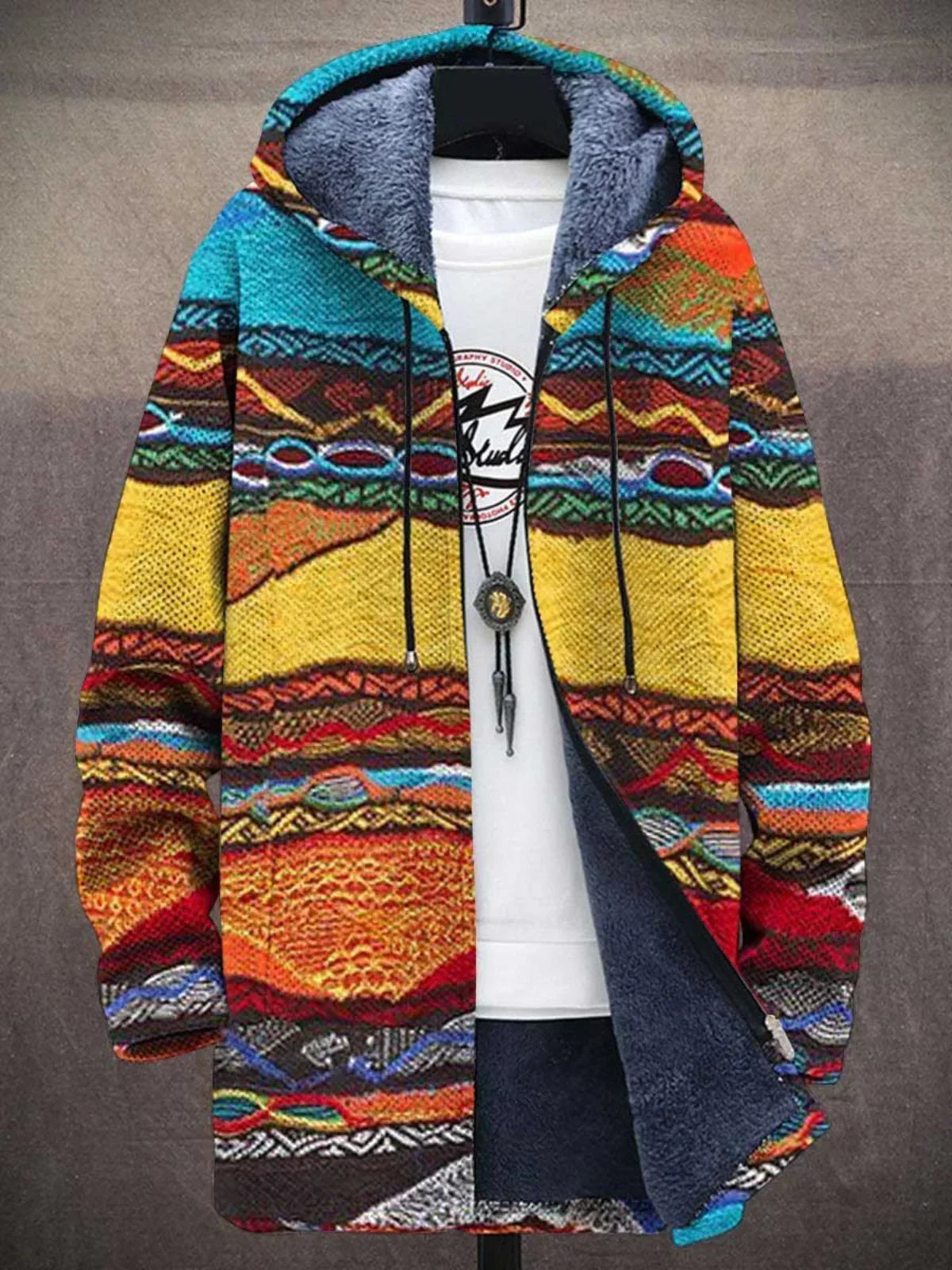 Rosalia | Cardigan Artistico con Cappuccio