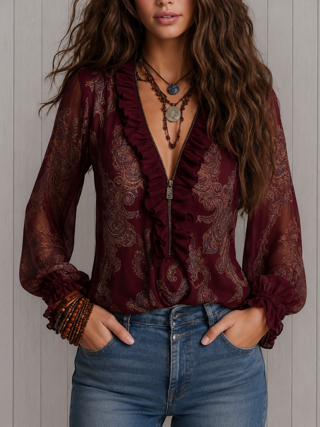 Bellori Milano | Blouse Raffinée con Volant Éléonore