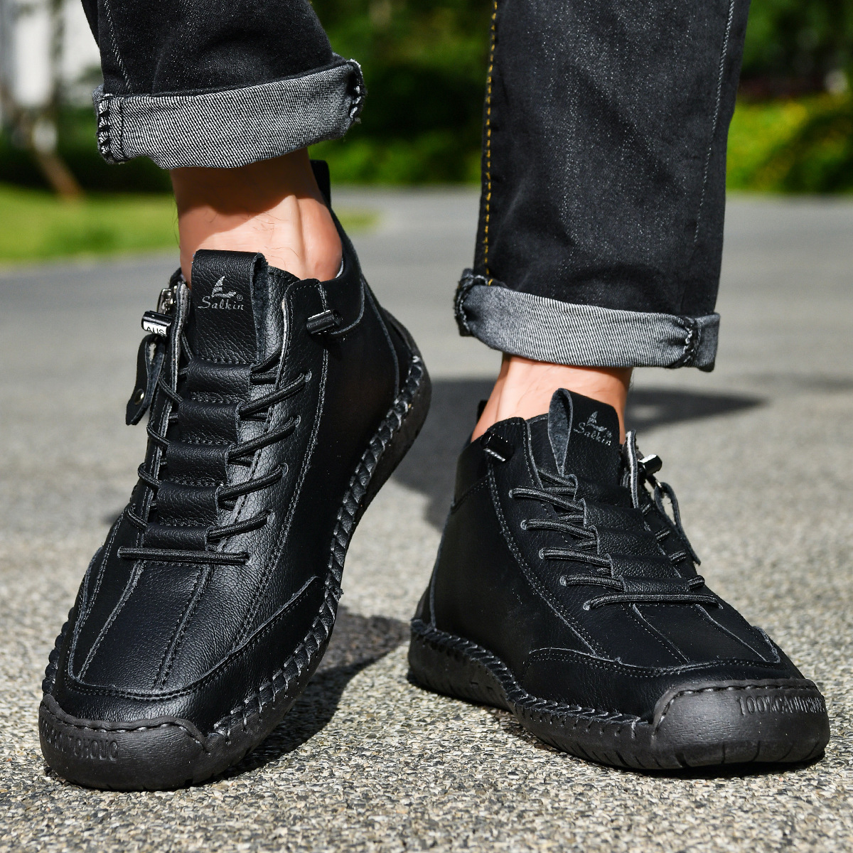 Scarpe en Nabuk avec Zip pour Homme