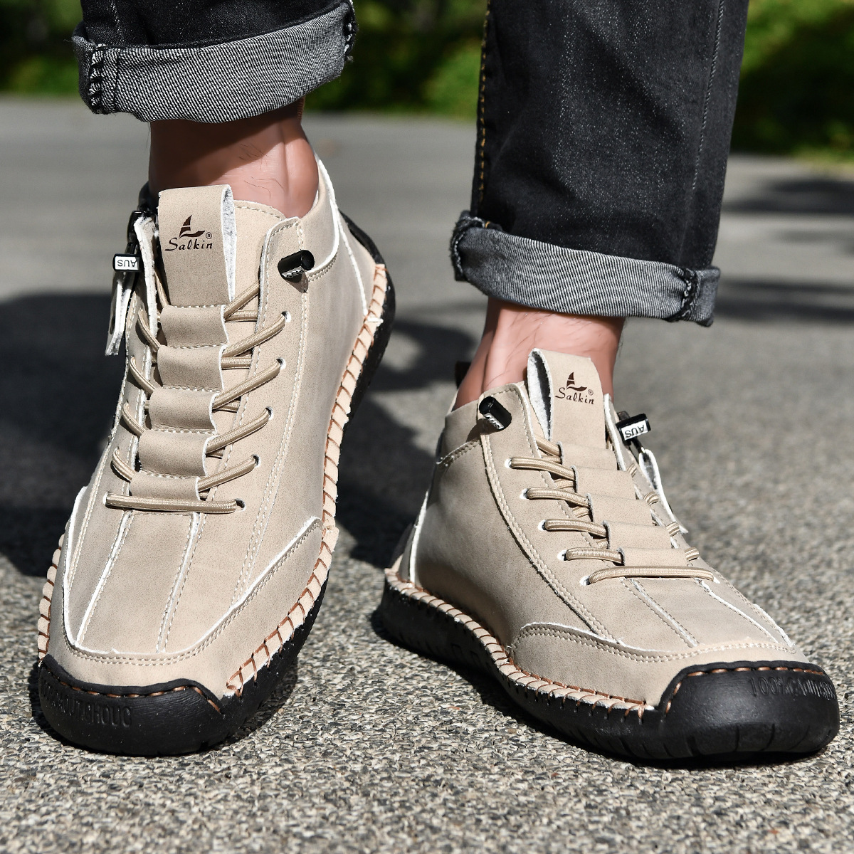 Scarpe en Nabuk avec Zip pour Homme