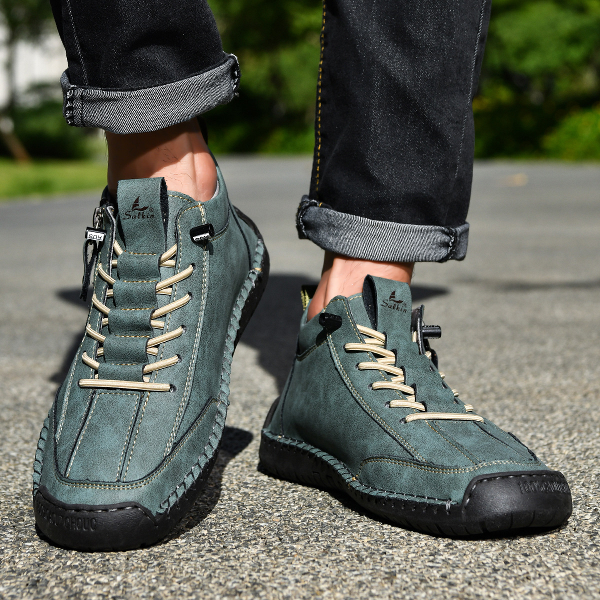 Scarpe en Nabuk avec Zip pour Homme