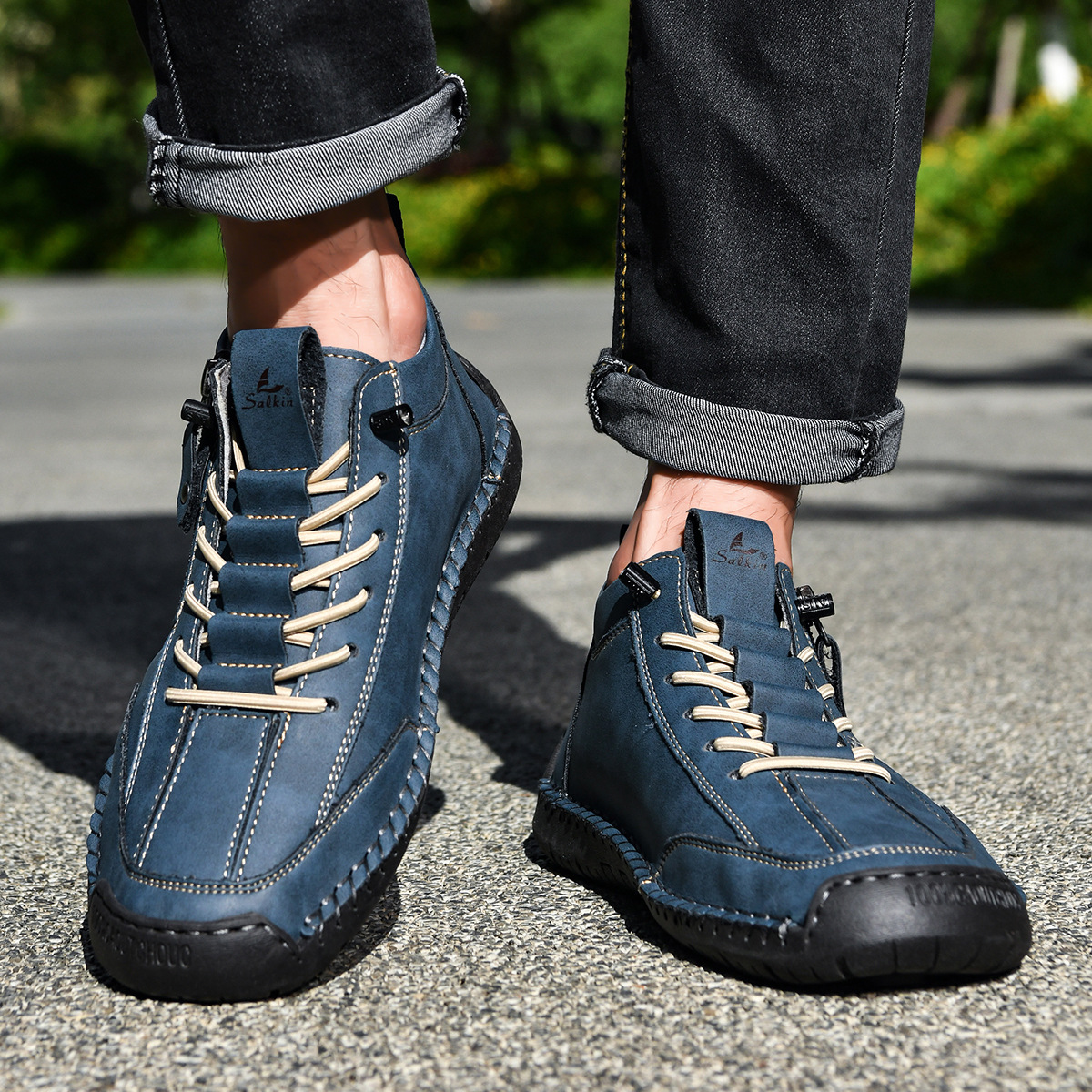 Scarpe en Nabuk avec Zip pour Homme