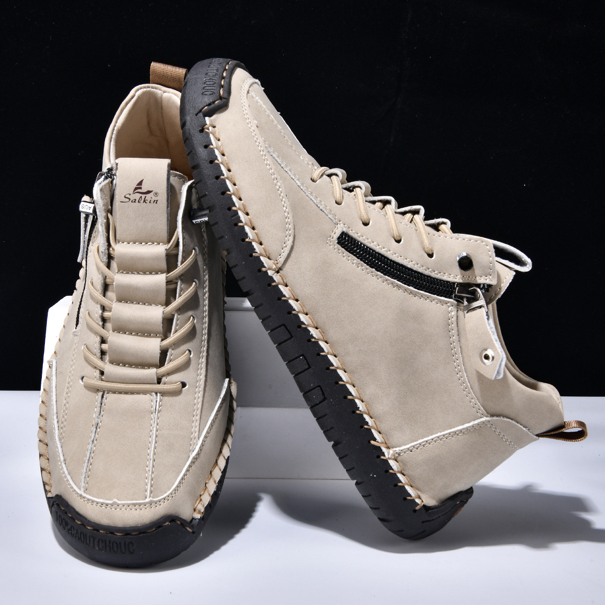 Scarpe en Nabuk avec Zip pour Homme