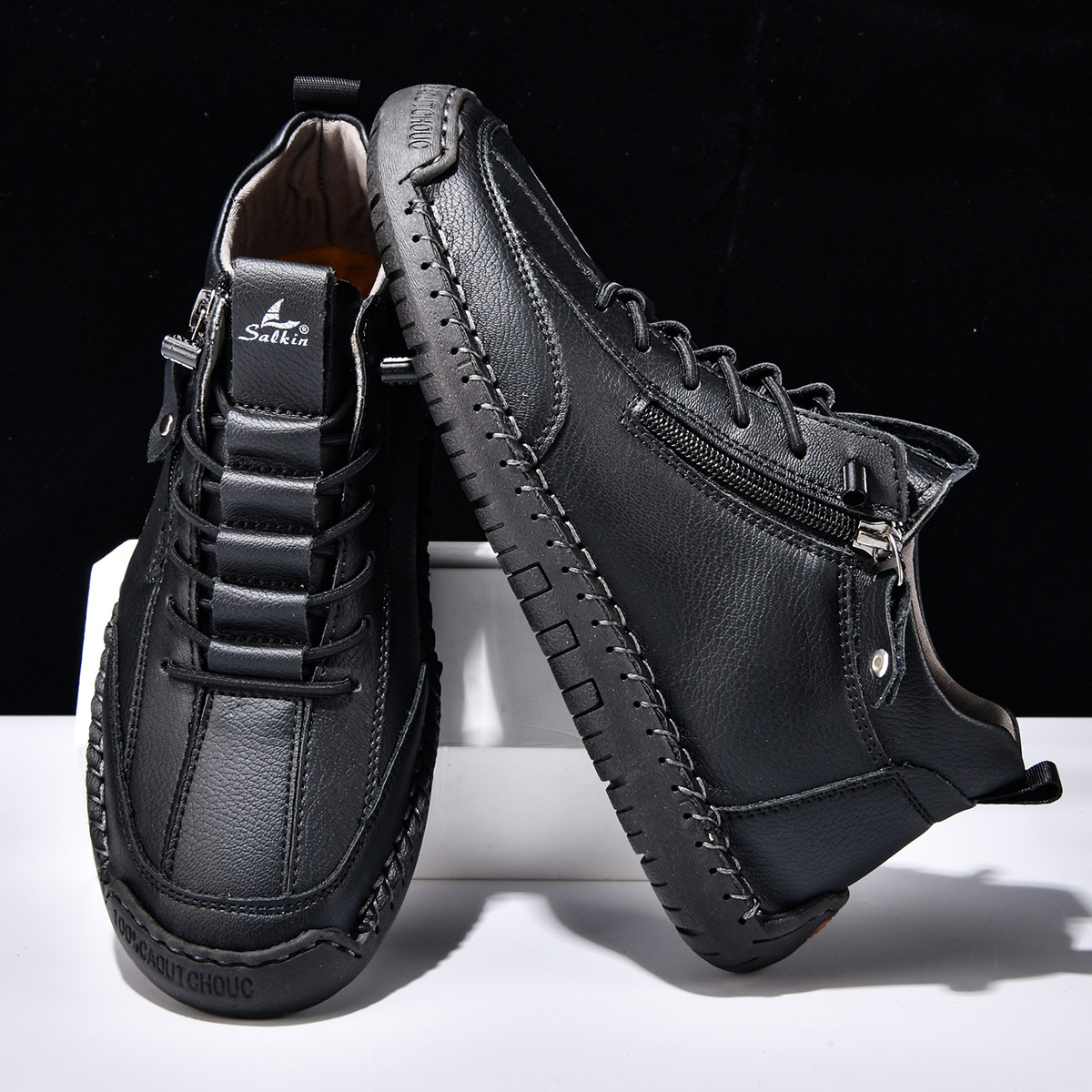Scarpe en Nabuk avec Zip pour Homme