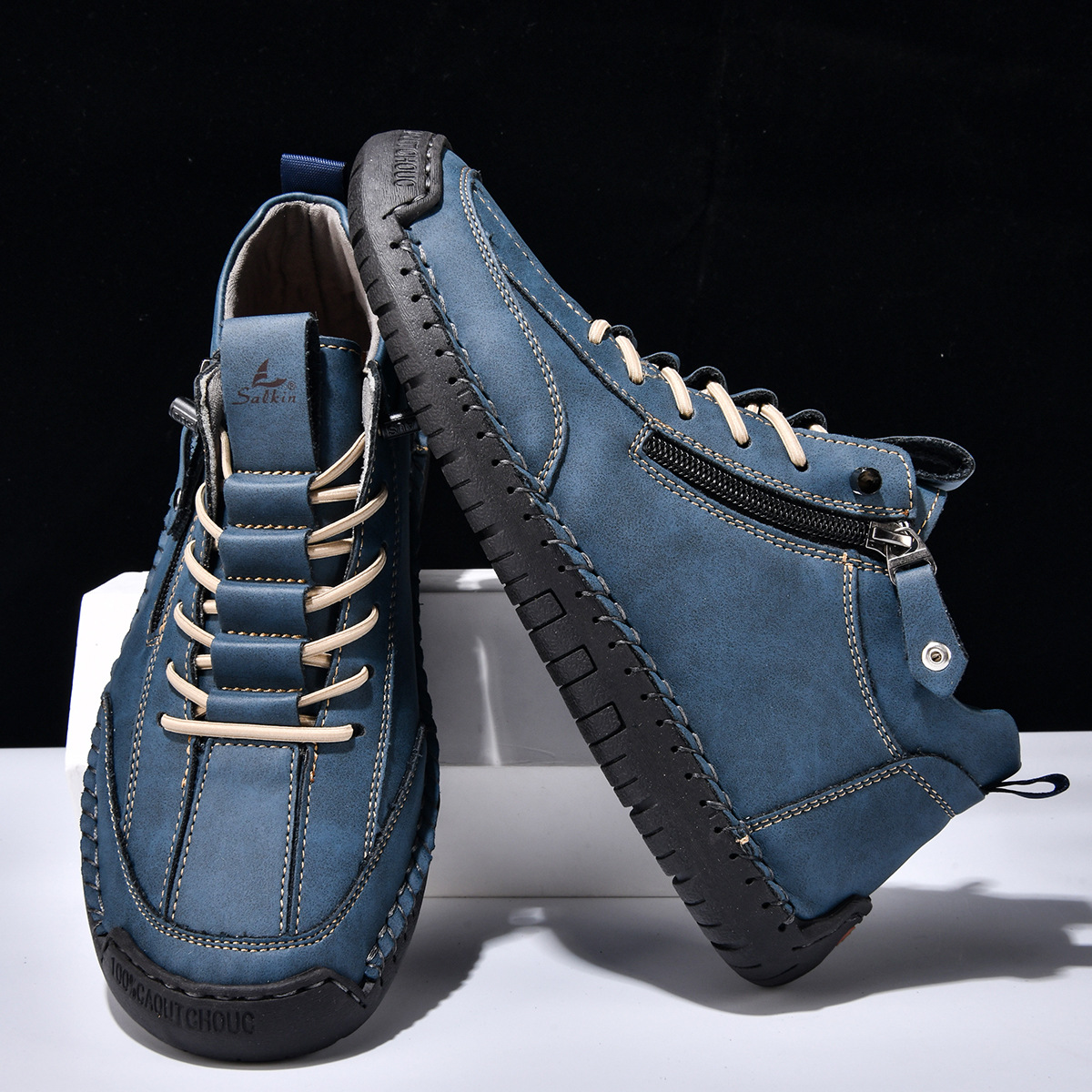 Scarpe en Nabuk avec Zip pour Homme