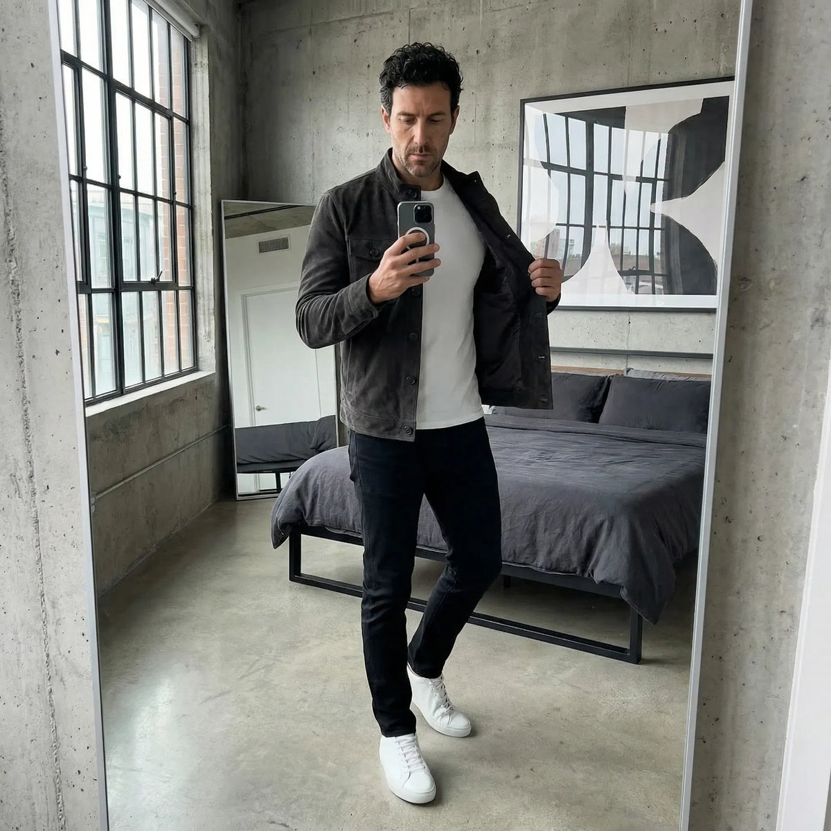 Giacca Elegante Suédée Marc
