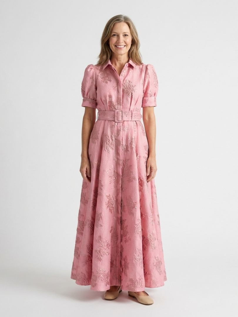 Abito chemise maxi florale Xanthea
