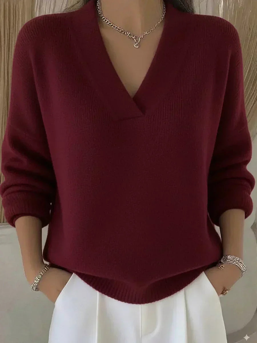 Violette - Maglione Ample à Col en Pointe