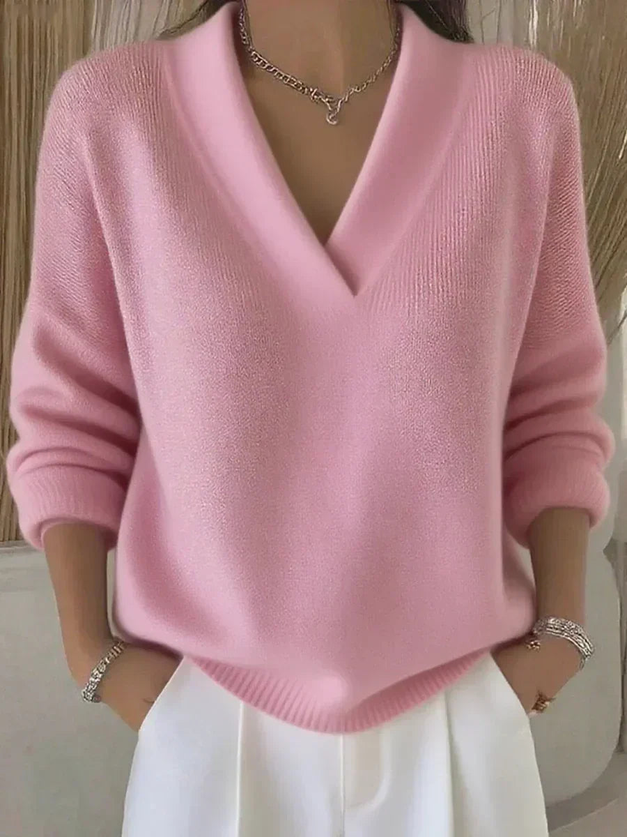 Violette - Maglione Ample à Col en Pointe