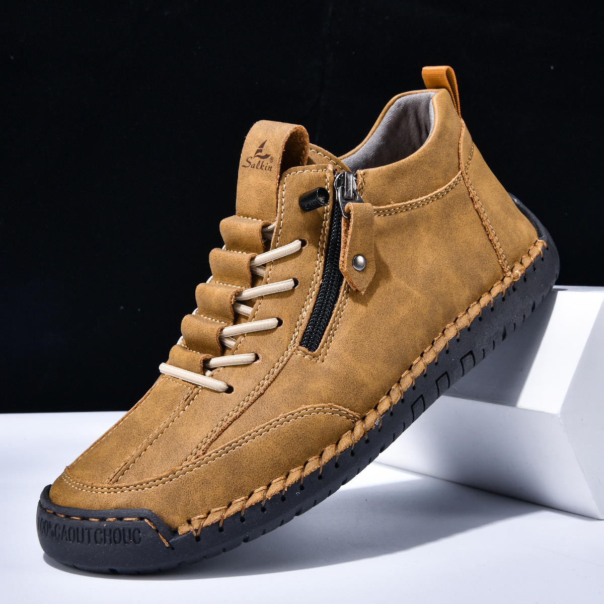 Scarpe en Nabuk avec Zip pour Homme