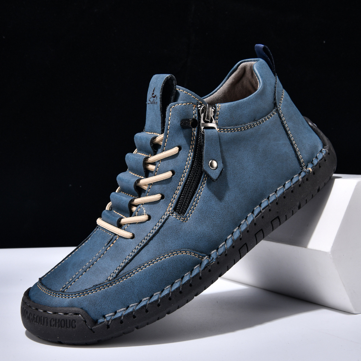 Scarpe en Nabuk avec Zip pour Homme