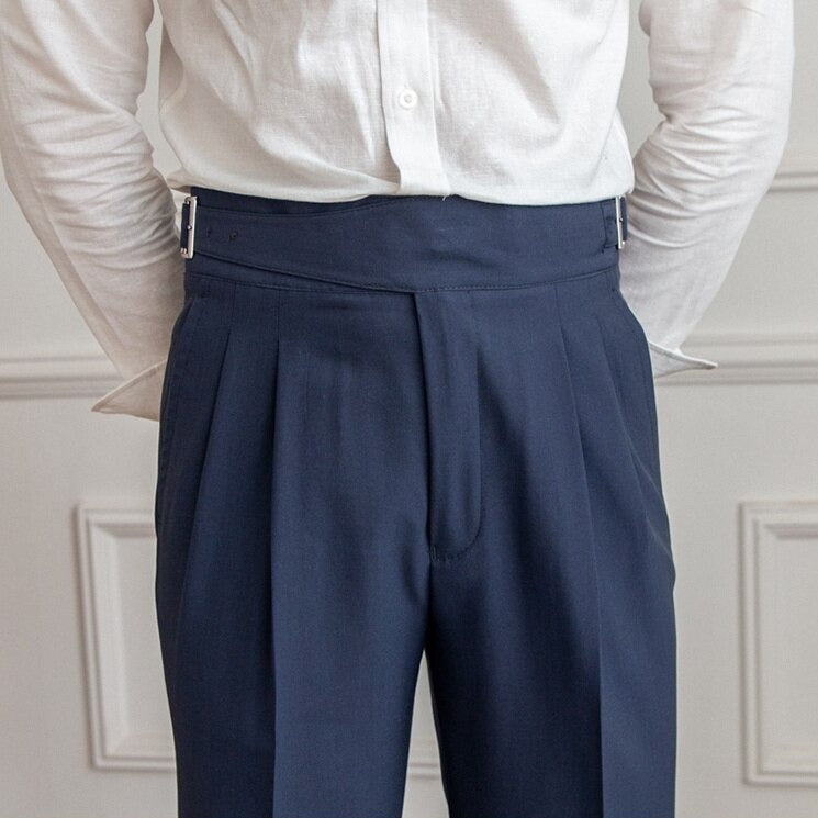 Pantaloni fluide taille haute élégant