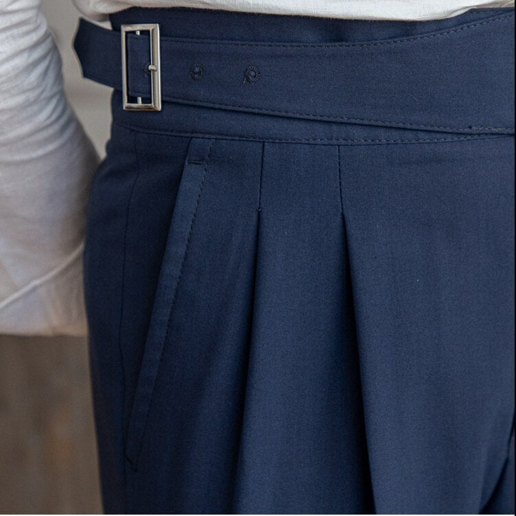 Pantaloni fluide taille haute élégant