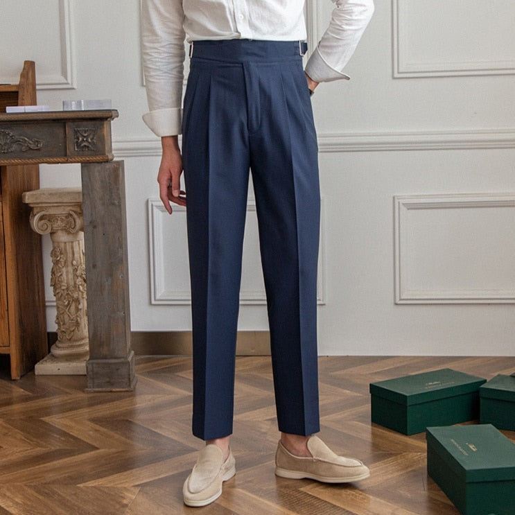Pantaloni fluide taille haute élégant