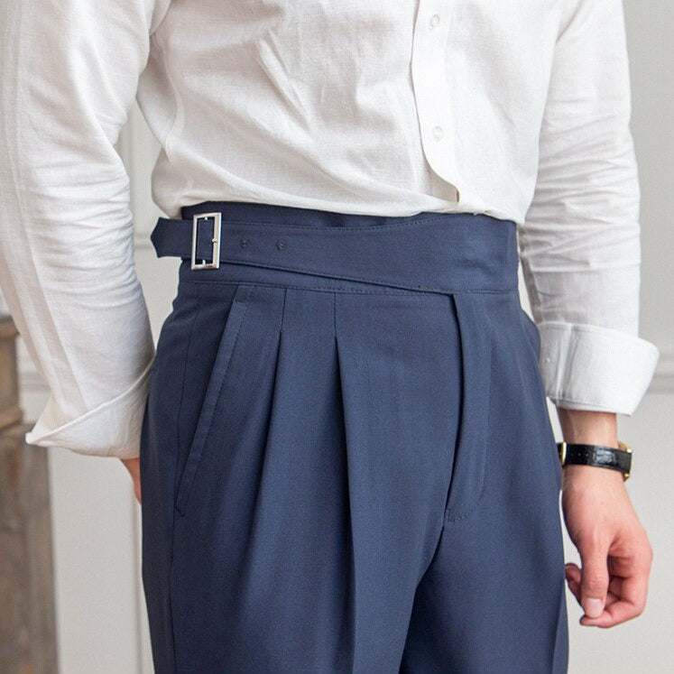 Pantaloni fluide taille haute élégant