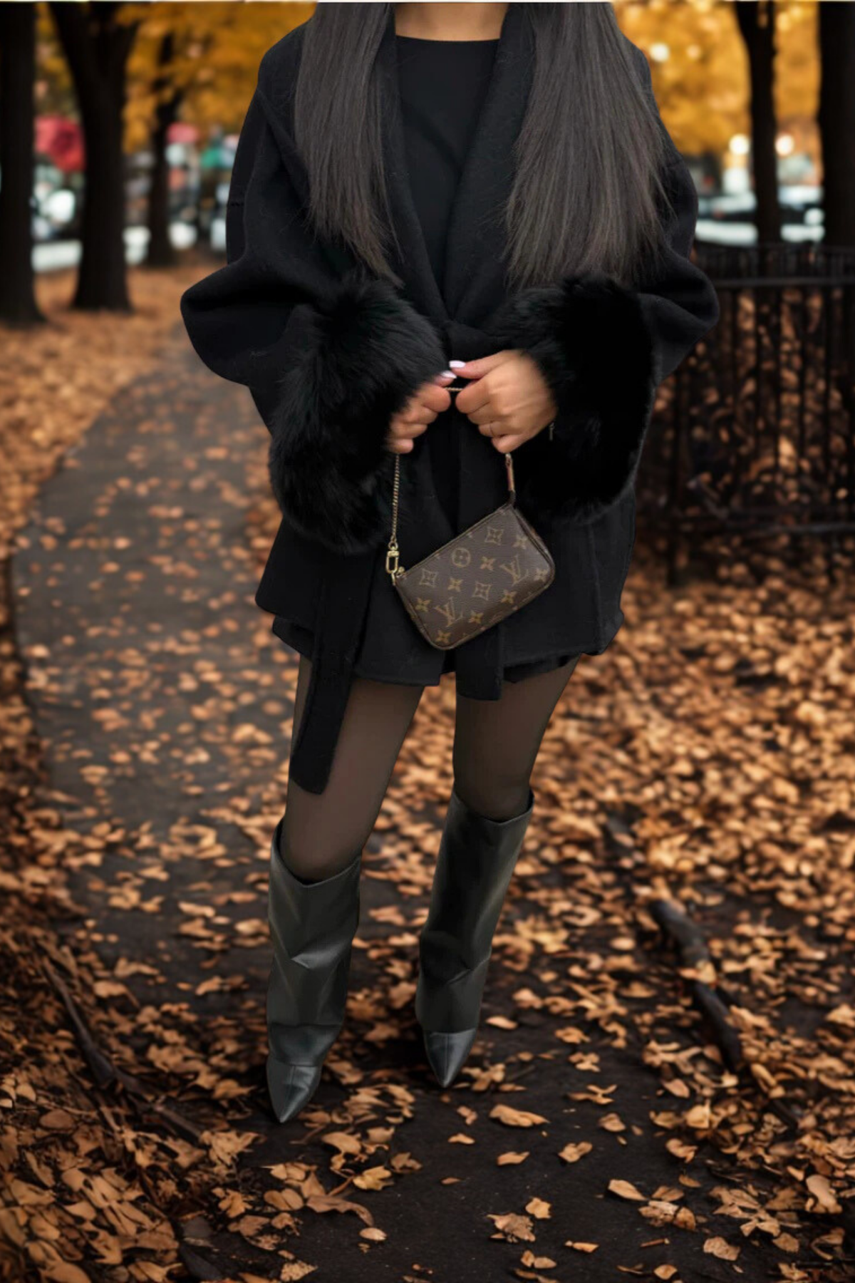 MANTEAU FOURRURE MANCHE